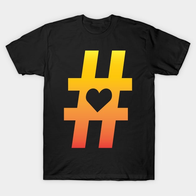 Hashtag Heart T-Shirt by oddmatter